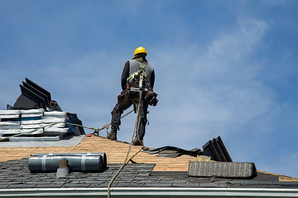 Professional Flat Roof Repair technician working in Tolland, CT